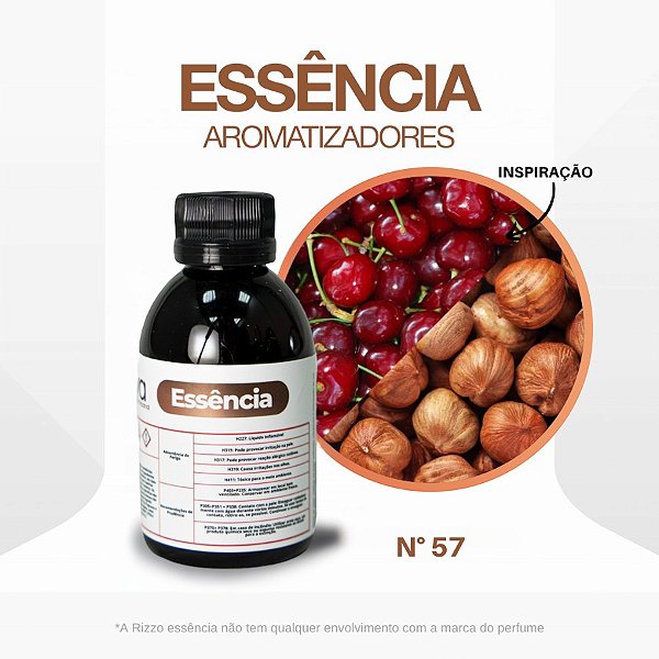 Essência Cereja e Avelã Low Concentrada para Ambientes N°57 - 100 g - 1 unidade - Rizzo