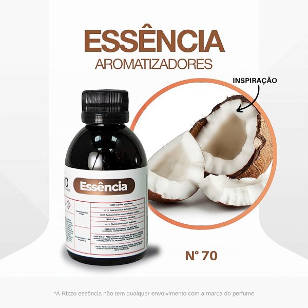 Essência Coco Concentrada para Ambientes N°70 - 100 g - 1 unidade - Rizzo