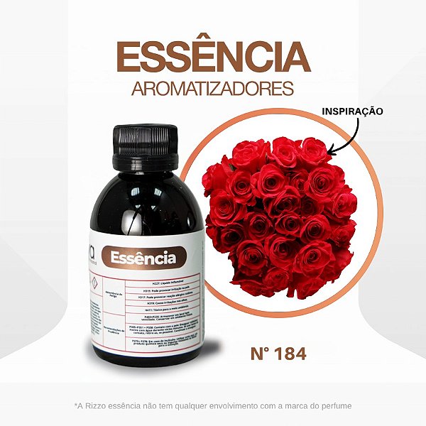 Essência Rosas Vermelhas Concentrada para Ambientes N°184 - 100 g - 1 unidade - Rizzo