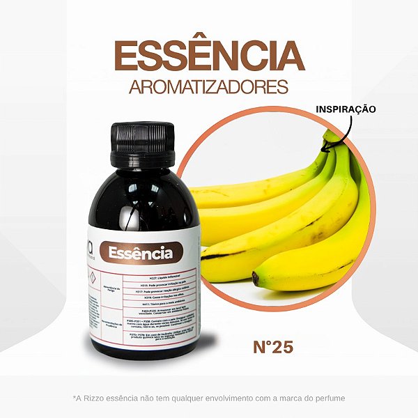 Essência Banana Concentrada para Ambientes N°25 - 100 g - 1 unidade - Rizzo