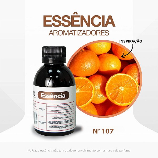 Essência Laranja Concentrada para Ambientes N°107 - 100 g - 1 unidade - Rizzo