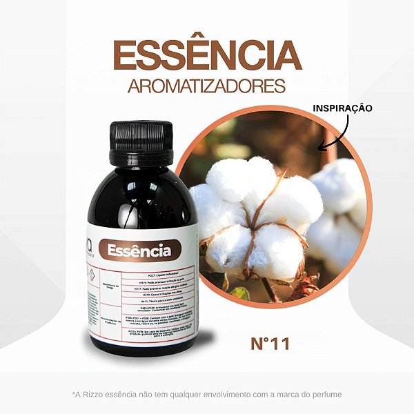 Essência Algodão Concentrada para Ambientes N°11 - 100 g - 1 unidade - Rizzo