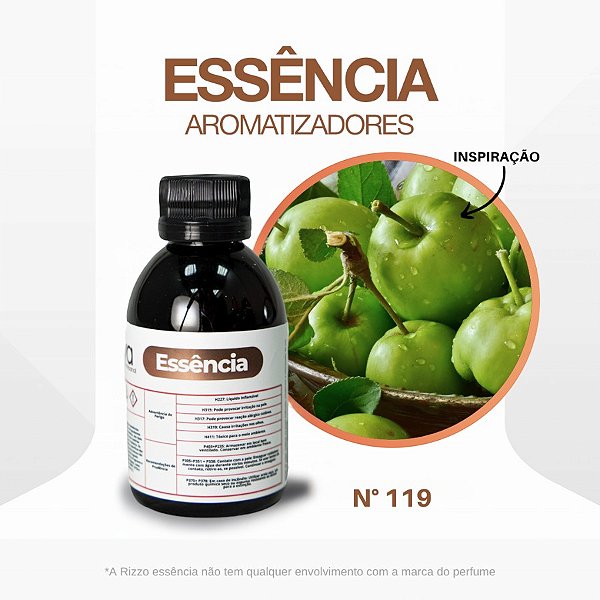 Essência Maça Verde Concentrada para Ambientes N°119 - 100 g - 1 unidade - Rizzo