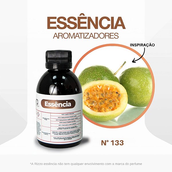Essência Maracuja Azedo Concentrada para Ambientes N°133 - 100 g - 1 unidade - Rizzo