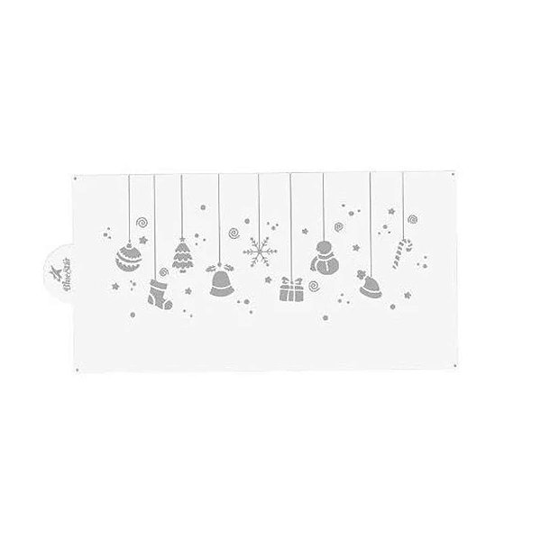Stencil Pendentes de Natal - 34cm - 1 unidade - BlueStar - Rizzo