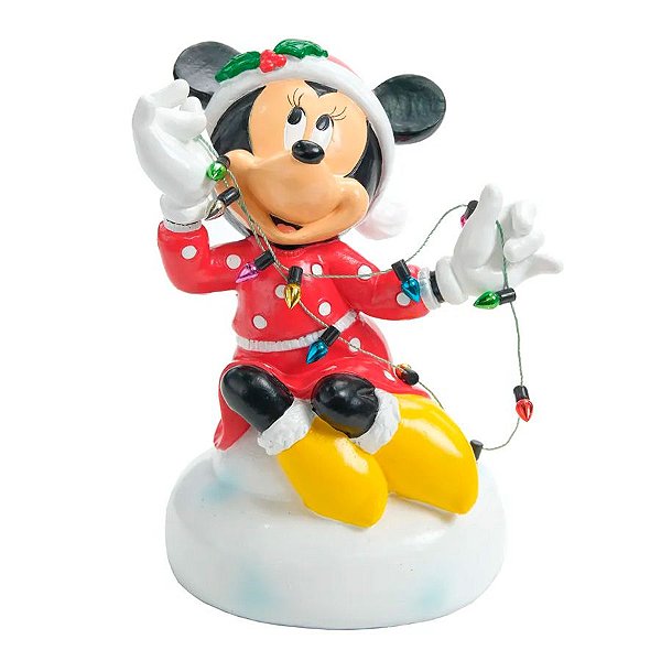 Enfeite de Natal - Miniatura Minnie com Pisca-Pisca - 15cm  - 1 unidade - Cromus  - Rizzo