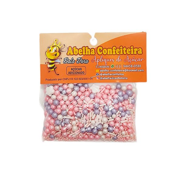 Confeito de Açúcar - Sprinkles Conchas - 1 unidade - Abelha Confeiteira - Rizzo
