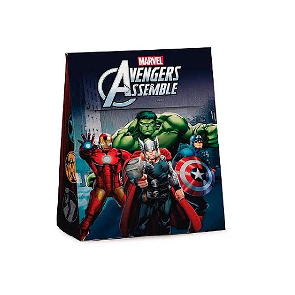 Caixa Trapézio - Avengers Assemble - 18cm - 10 unidades - Cromus - Rizzo