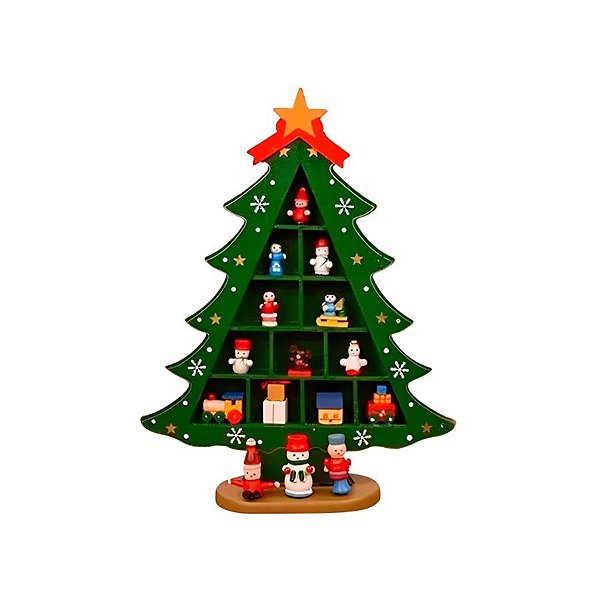 Enfeite de Madeira Árvore de Natal - 29cm  - 1 unidade - Artlille - Rizzo