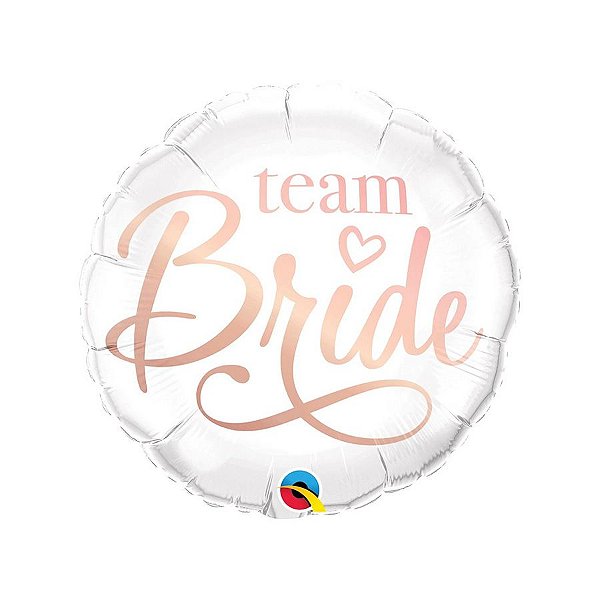 Balão de Festa Microfoil 18" 46cm - Team Bride Branco - 1 unidade - Qualatex - Rizzo
