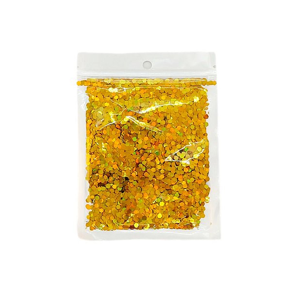 Confete Hexagonal - Ouro - 15g  - 1 unidade - Rizzo