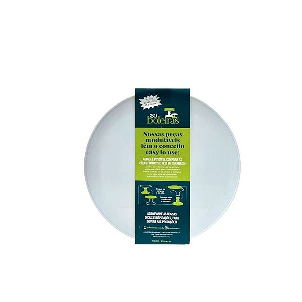 Tampo Liso Fosco - 270mm - Off White - 1 unidade - Só Boleiras - Rizzo