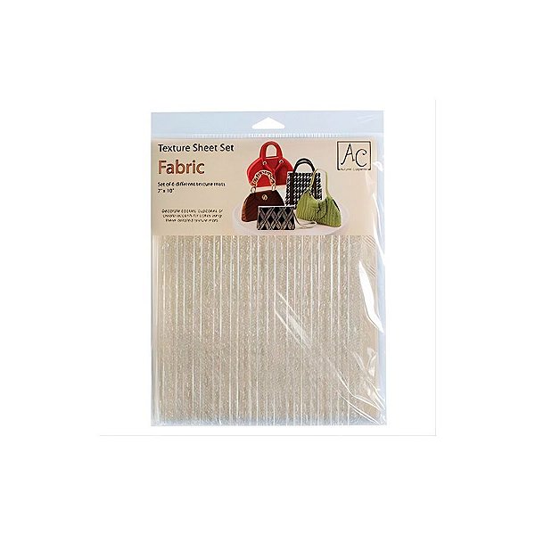 Placa de Textura para Chocolate - 26x19cm - Fabric - 6 unidades - Rizzo