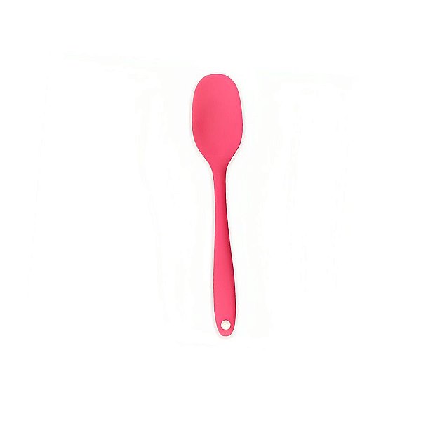 Espátula Redonda em Silicone Mini - Rosa - 21x4,2cm - 1 unidade - Rizzo