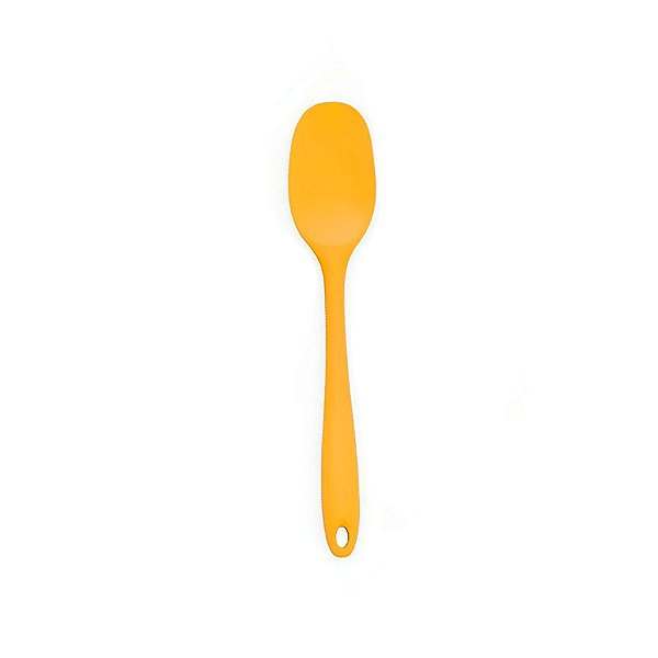Espátula Redonda em Silicone  - Amarela - 28x5,5cm - 1 unidade - Rizzo