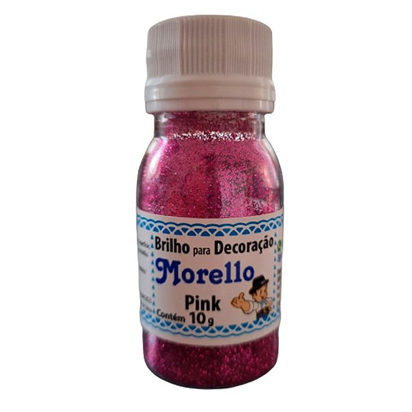 Pó para Decoração - Brilho Pink - Morello - 10g - Rizzo Confeitaria