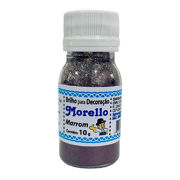 Pó para Decoração - Brilho Marrom - Morello - 10g - Rizzo Confeitaria