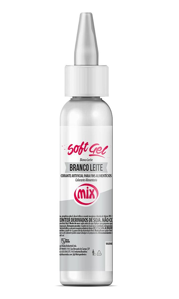 Corante Softgel Branco Leite 60g Mix