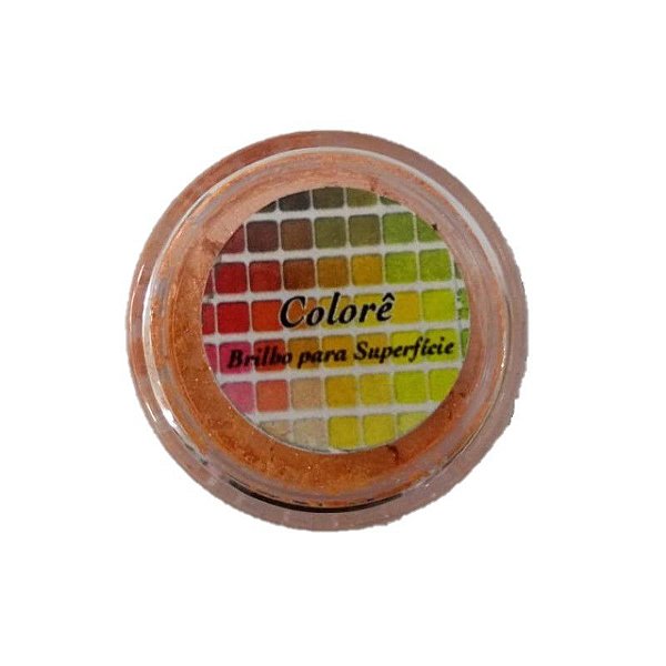 Pó para decoração, Brilho para superficie Colorê Orange - 2g LullyCandy Rizzo Confeitaria