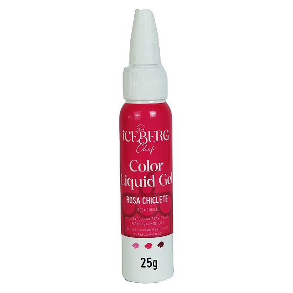 Corante Liquid Gel Rosa Chiclete 25g - Iceberg