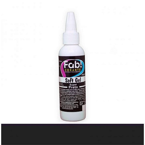 Soft Gel Super Preto 25g - Fab