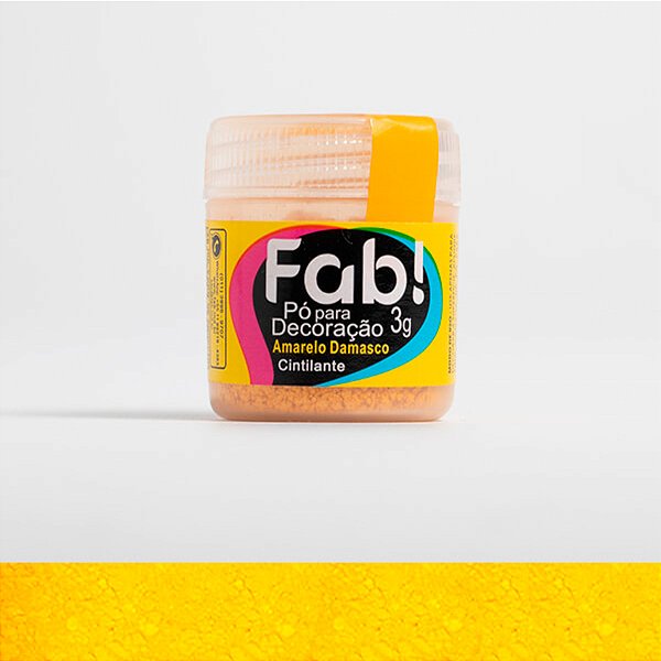 Pó para decoração Amarelo Damasco 3g Fab