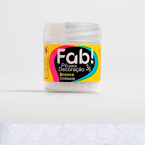 Pó para Decoração Branco 3g Fab