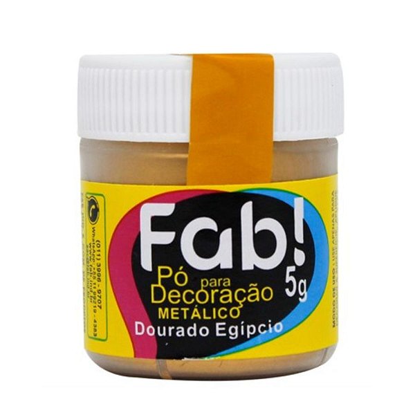 Pó para Decoração Dourado Egípcio Metálico 5g Fab