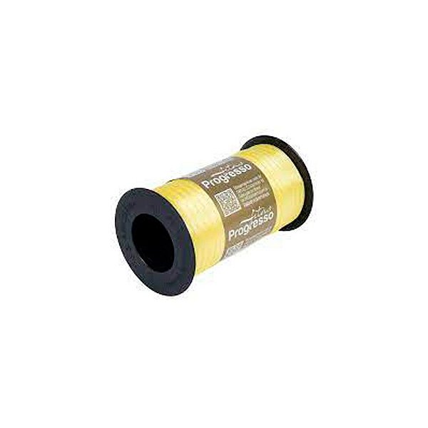 Fita de Cetim Carretel 4mm N°00 100m Cor 763 Amarelo - 1 unidade - Progresso - Rizzo