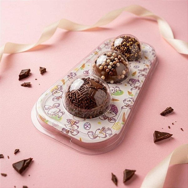 Blister 3 Brigadeiros - Coelhinho - 5 unidades - Rizzo