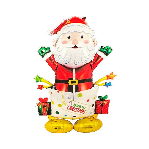 Balão Metalizado Papai Noel -49" 125cm  1 un - Rizzo Balões e Festas