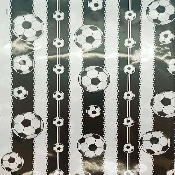 Folha para Ovos de Páscoa Metalizado Bola de Futebol 69x89cm - 25 unidades - Cromus - Rizzo