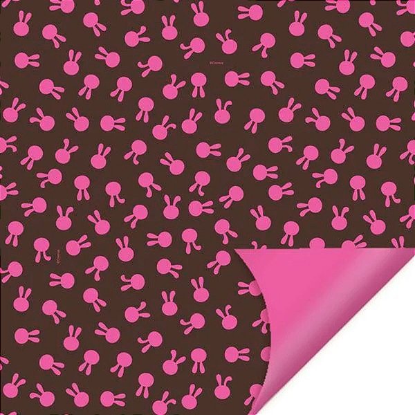 Folha para Ovos de Páscoa Double Face Coelhinhos Pink 69x89cm - 25 unidades - Cromus - Rizzo
