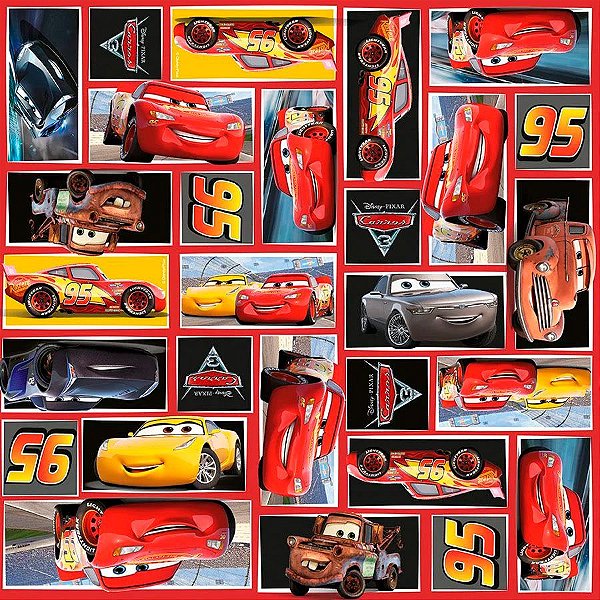 Folha para Ovos de Páscoa Carros 3 69x89cm - 25 unidades - Cromus - Rizzo