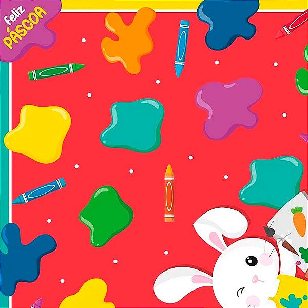 Saco Express 24x24cm para Ovos de 100g a 150g - Pintura Vermelha - 25 unidades - Cromus - Rizzo