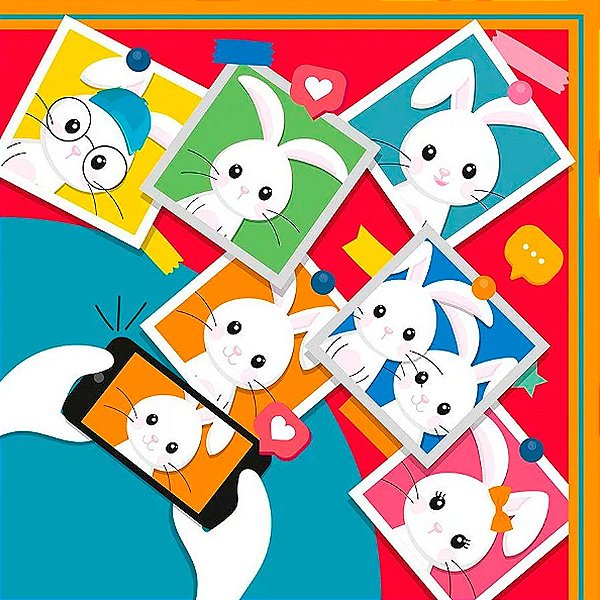 Saco Express 35x35cm para Ovos de 250g a 350g - Mural de Páscoa - 25 unidades - Cromus - Rizzo