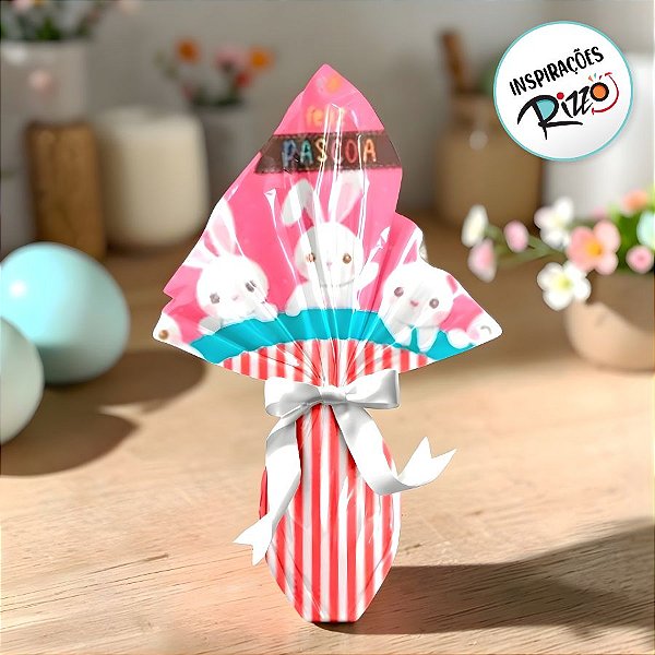 Saco Express 35x35cm para Ovos de 250g a 350g - Luke's Family Rosa - 25 unidades - Cromus - Rizzo