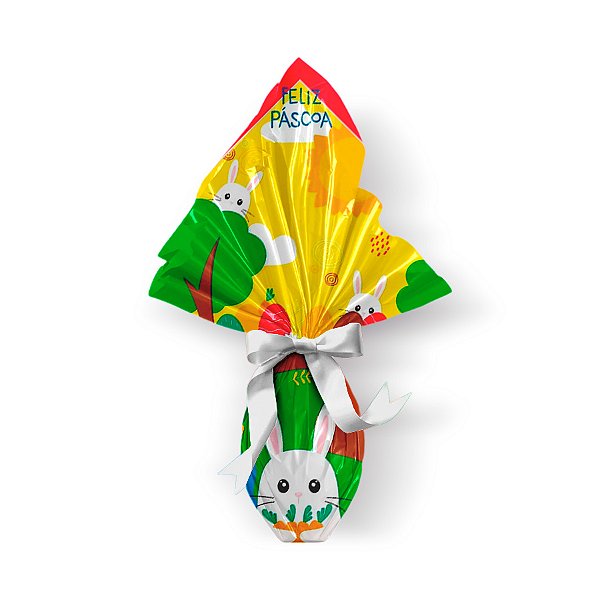 Saco Express 32x32cm para Ovos de 150g a 200g - Esconde Esconde Amarelo - 25 unidades - Cromus - Rizzo