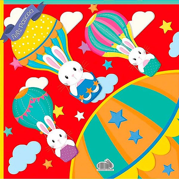 Saco Express 32x32cm para Ovos de 150g a 200g - Balão Mágico Vermelho - 25 unidades - Cromus - Rizzo