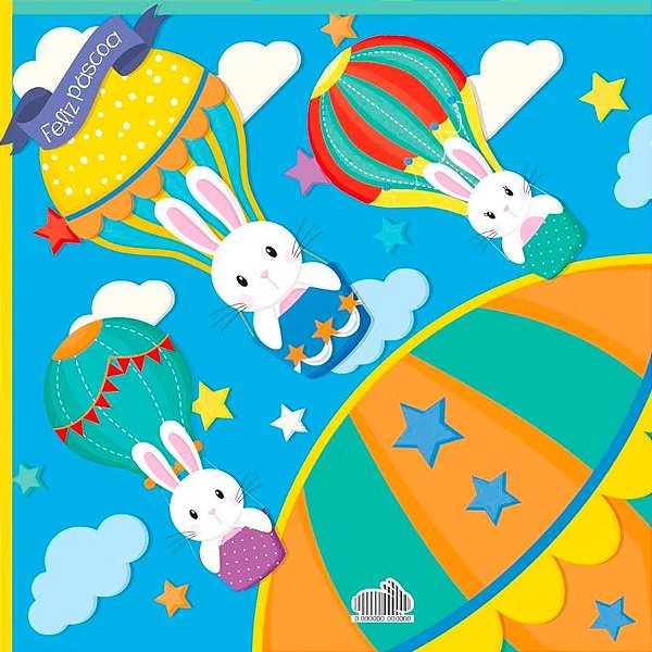 Saco Express 32x32cm para Ovos de 150g a 200g - Balão Mágico Azul - 25 unidades - Cromus - Rizzo