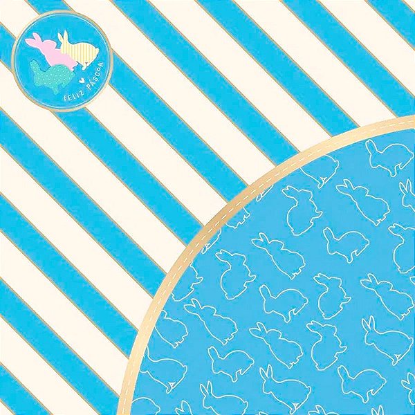 Saco Express 39x39cm para Ovos de 350g a 500g - Bliss Azul - 25 unidades - Cromus - Rizzo