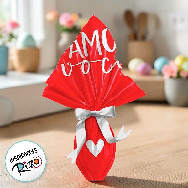 Saco Express 37,5x37,5cm para Ovos Coração de 250g a 350g - Tanto Amor - 25 unidades - Cromus - Rizzo