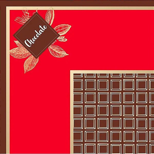 Saco Express 44x44cm para Ovos de 500g a 750g - Douce Cacau Vermelho - 25 unidades - Cromus - Rizzo