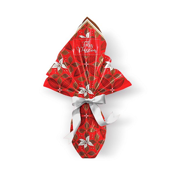 Saco Express 44x44cm para Ovos de 500g a 750g - Cacau Vermelho - 25 unidades - Cromus - Rizzo