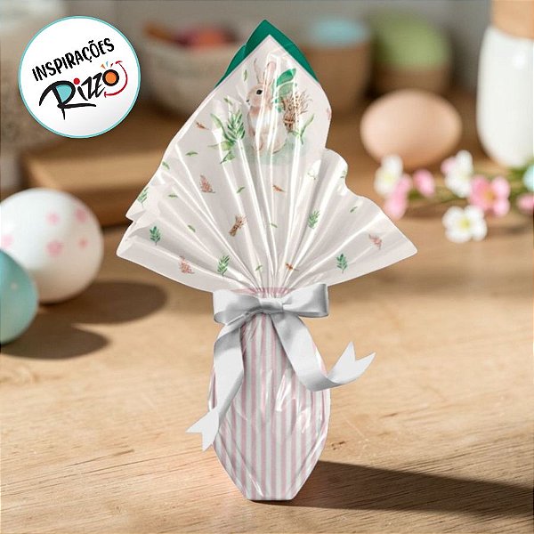 Saco Express 49x49cm para Ovos de 500g a 750g - Natural - 25 unidades - Cromus - Rizzo