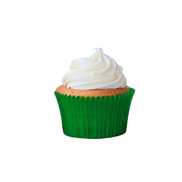 Forminha Forneável para Cupcake - Verde Bandeira - 45 unidades - Mago - Rizzo