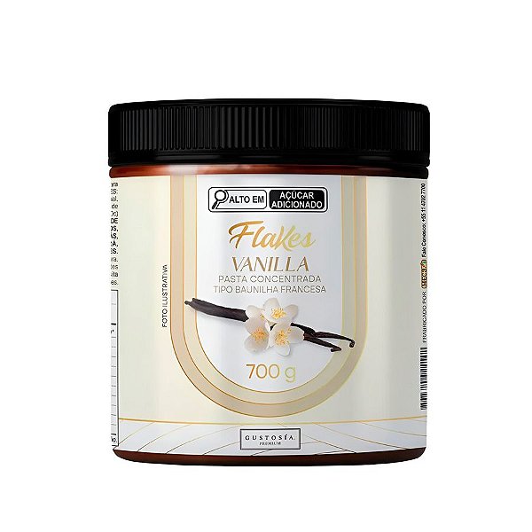Pasta Concentrada de Baunilha Francesa Flakes 700g - 1 unidade - Gustosía  - Rizzo