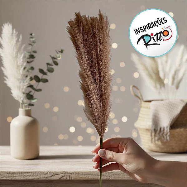 Galho Pampa Permanente - 45cm - Bege - 1 unidade - Rizzo