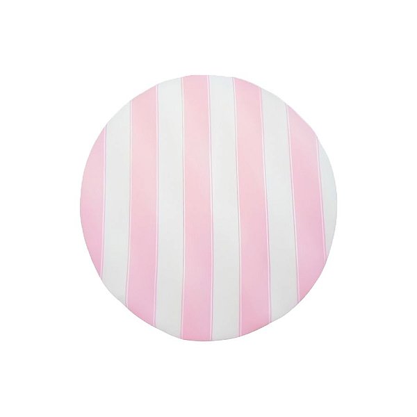 Capa para Sousplat 35cm - Listras Rosa e Branco - 1 unidade - Cromus - Rizzo