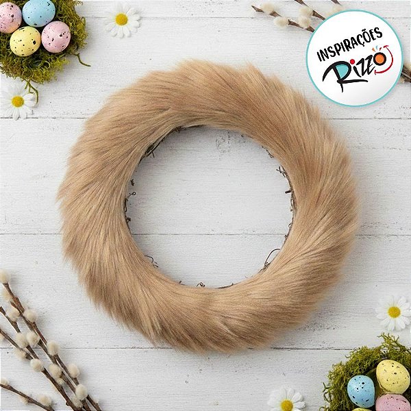 Guirlanda Capim Bege - 35cm - 1 unidade - Cromus - Rizzo